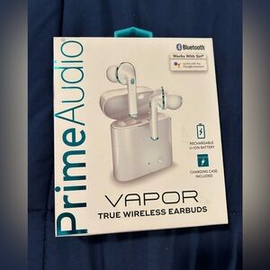 PRIME AUDIO • Vapor True Wireless Earbuds • White/Teal •